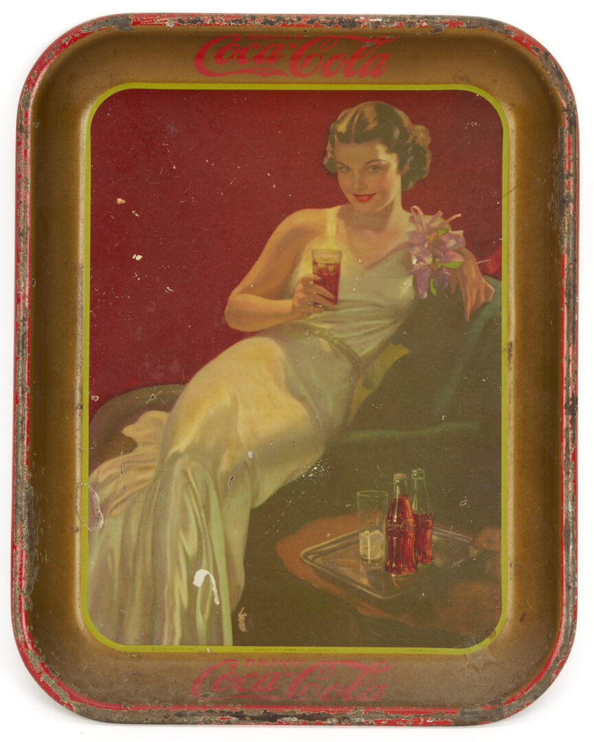 Lot 583: 10 Coca-Cola Tin Lithograph Advertising Trays