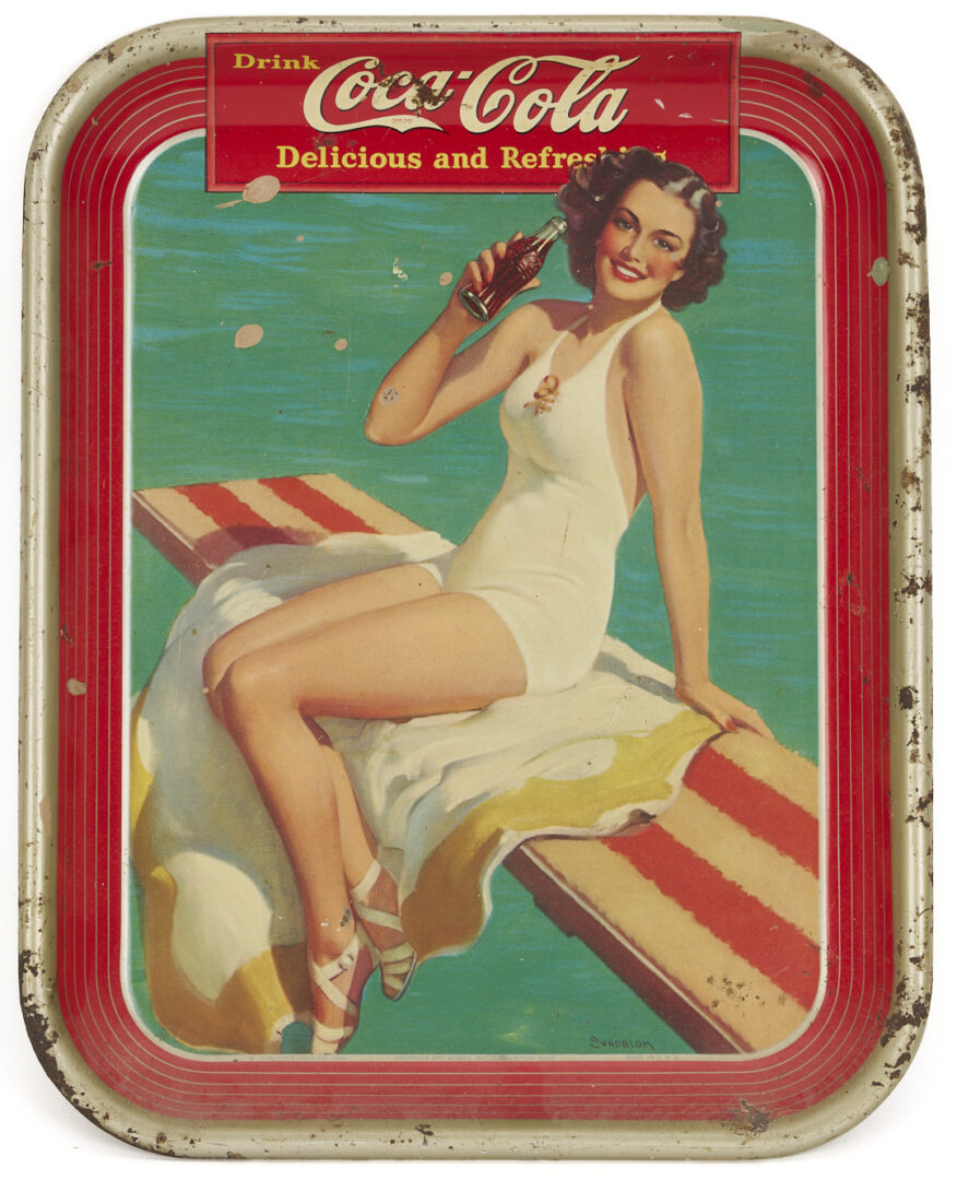 Lot 583: 10 Coca-Cola Tin Lithograph Advertising Trays