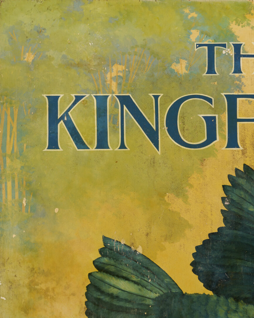 Lot 585: Painted Double Sided Pub Sign, Kingfisher
