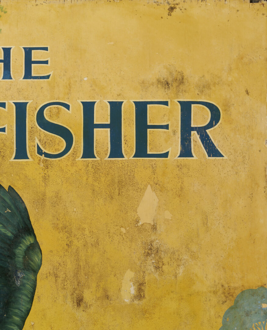 Lot 585: Painted Double Sided Pub Sign, Kingfisher