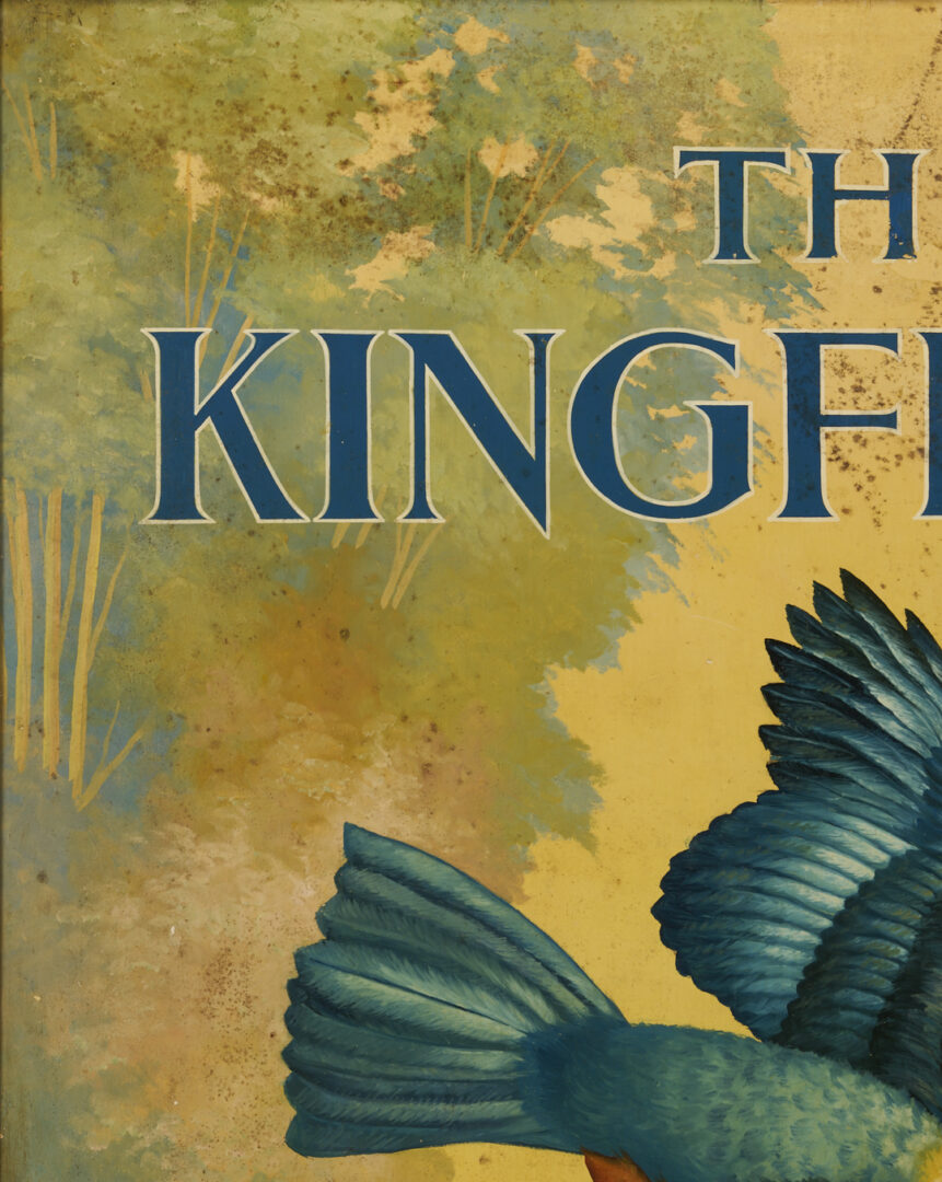 Lot 585: Painted Double Sided Pub Sign, Kingfisher