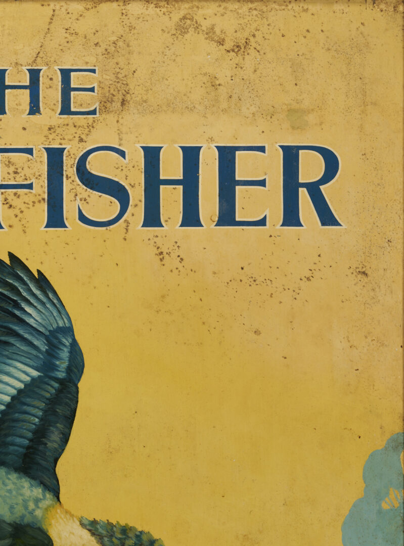 Lot 585: Painted Double Sided Pub Sign, Kingfisher