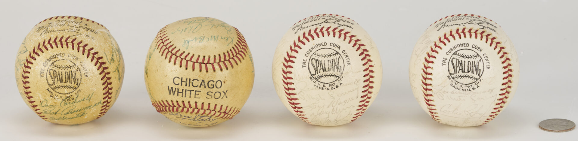 Lot 586: 4 Team Signed Baseballs: 1959 White Sox, 1958 & 1965 Phillies