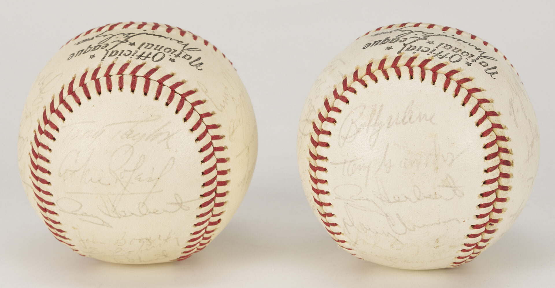 Lot 586: 4 Team Signed Baseballs: 1959 White Sox, 1958 & 1965 Phillies