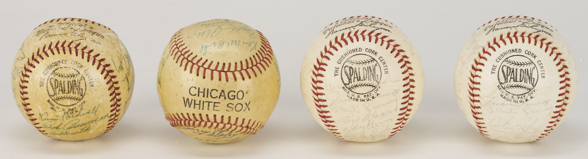 Lot 586: 4 Team Signed Baseballs: 1959 White Sox, 1958 & 1965 Phillies