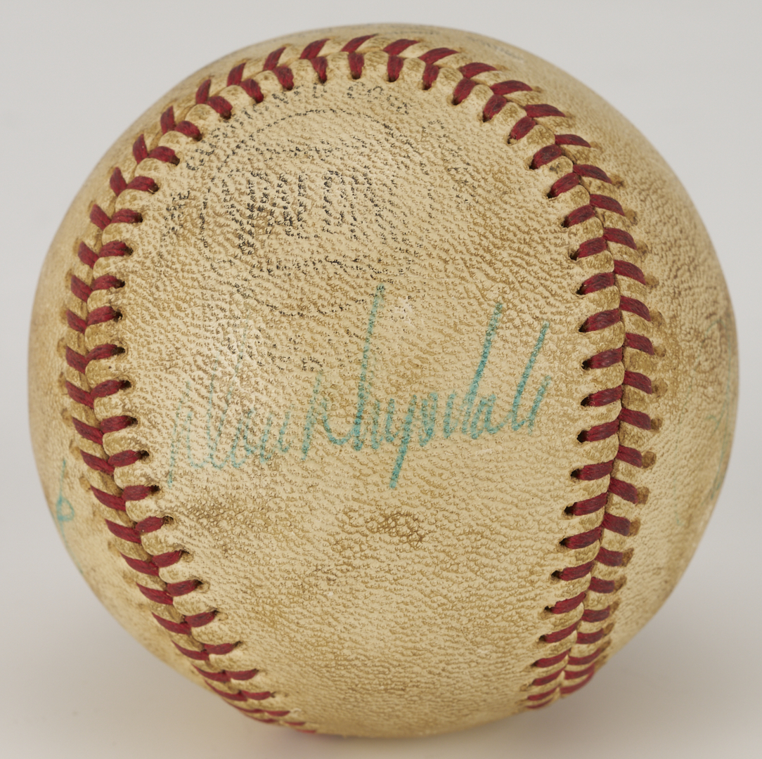 Lot 587: Two Signed Baseballs: HoF w/ DiMaggio & Stengel Plus Koufax & Drysdale