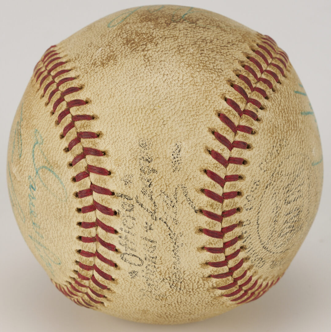 Lot 587: Two Signed Baseballs: HoF w/ DiMaggio & Stengel Plus Koufax & Drysdale
