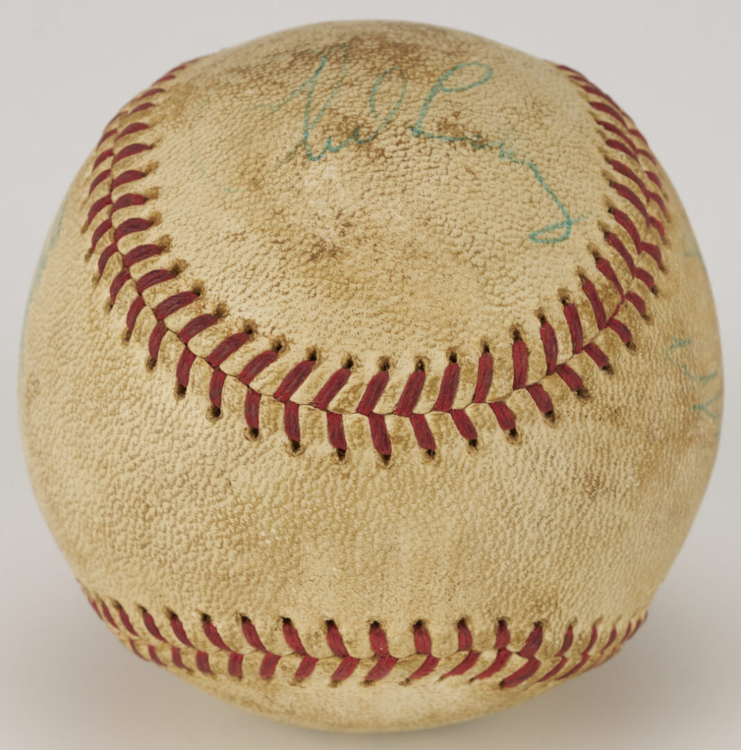 Lot 587: Two Signed Baseballs: HoF w/ DiMaggio & Stengel Plus Koufax & Drysdale