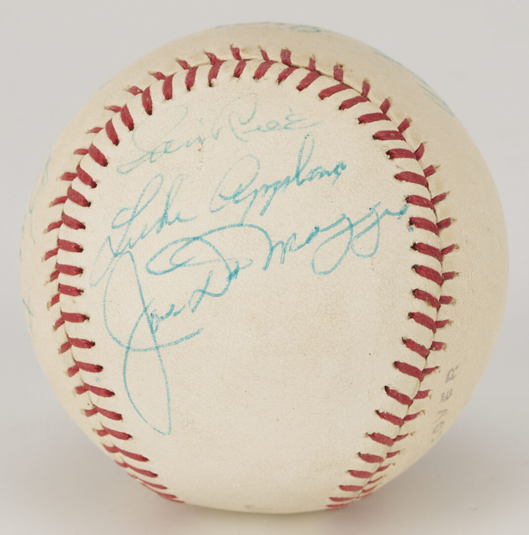 Lot 587: Two Signed Baseballs: HoF w/ DiMaggio & Stengel Plus Koufax & Drysdale