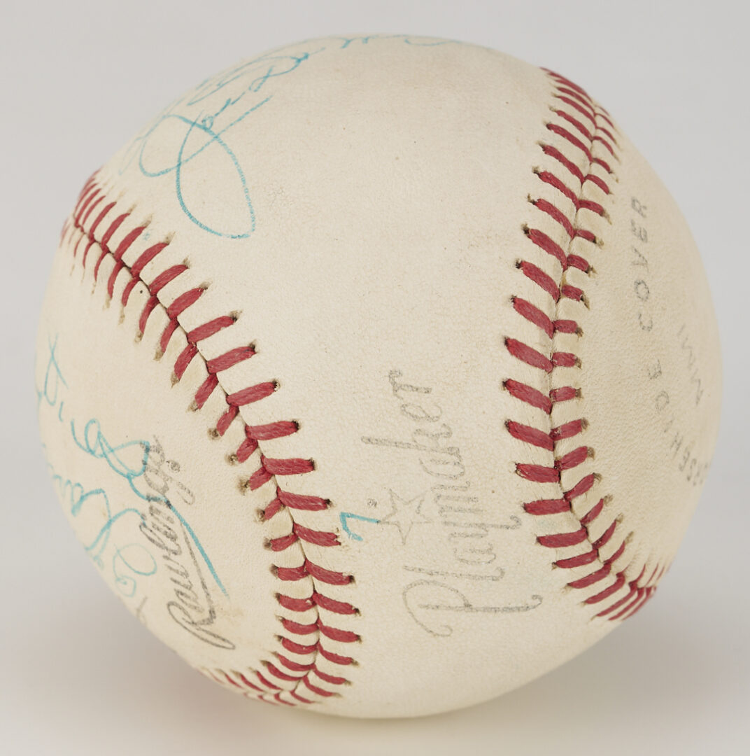 Lot 587: Two Signed Baseballs: HoF w/ DiMaggio & Stengel Plus Koufax & Drysdale