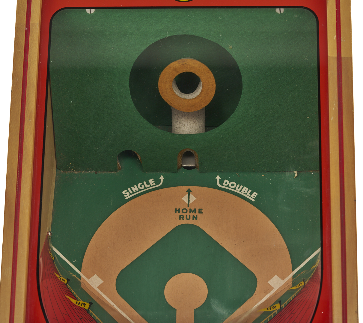 Lot 588: Coin Op Home Run Baseball Gumball Dispenser by Victor Vending Co., C. 1940s