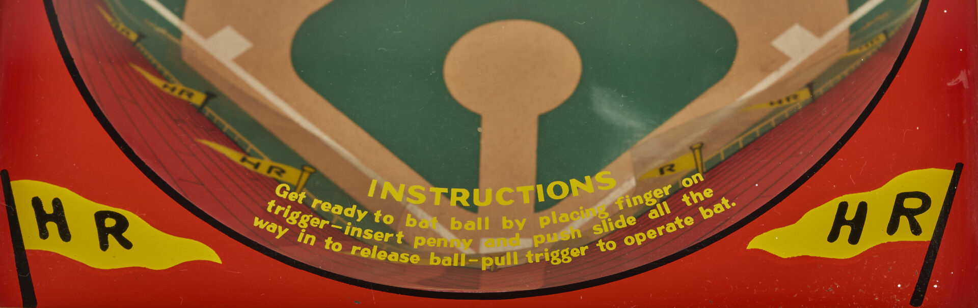 Lot 588: Coin Op Home Run Baseball Gumball Dispenser by Victor Vending Co., C. 1940s