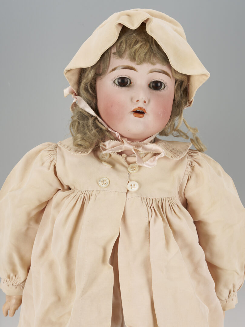 Lot 589: Large Antique Bisque Doll, 28″