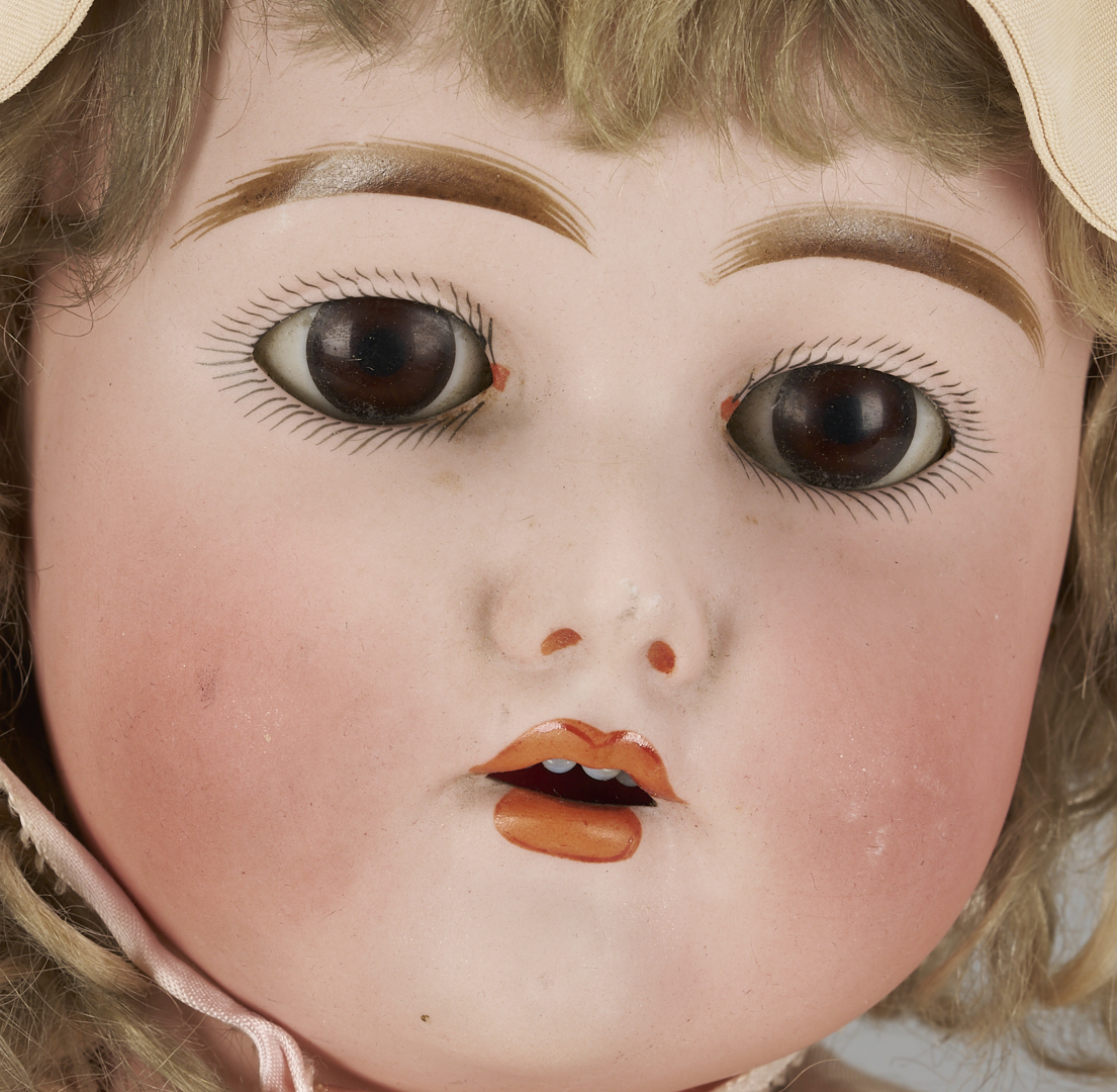 Lot 589: Large Antique Bisque Doll, 28″