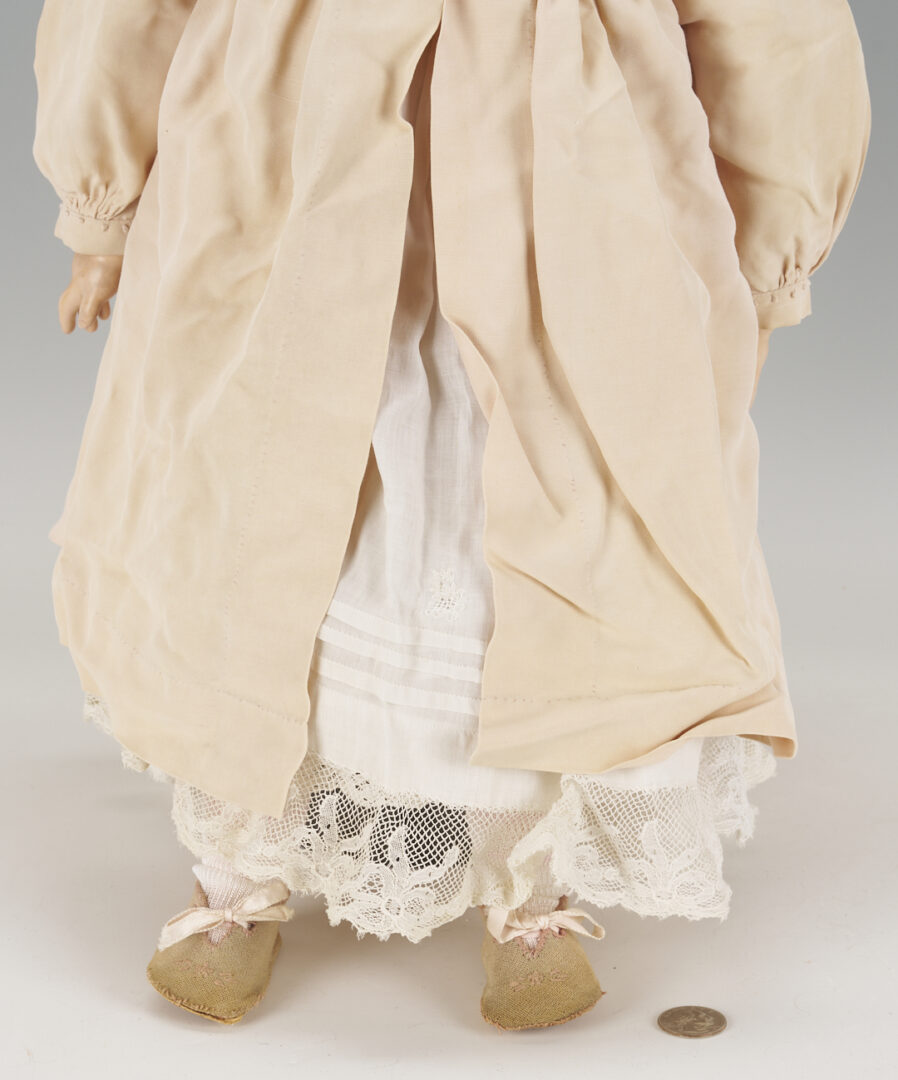 Lot 589: Large Antique Bisque Doll, 28″