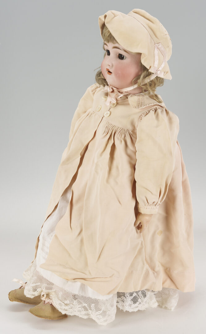 Lot 589: Large Antique Bisque Doll, 28″