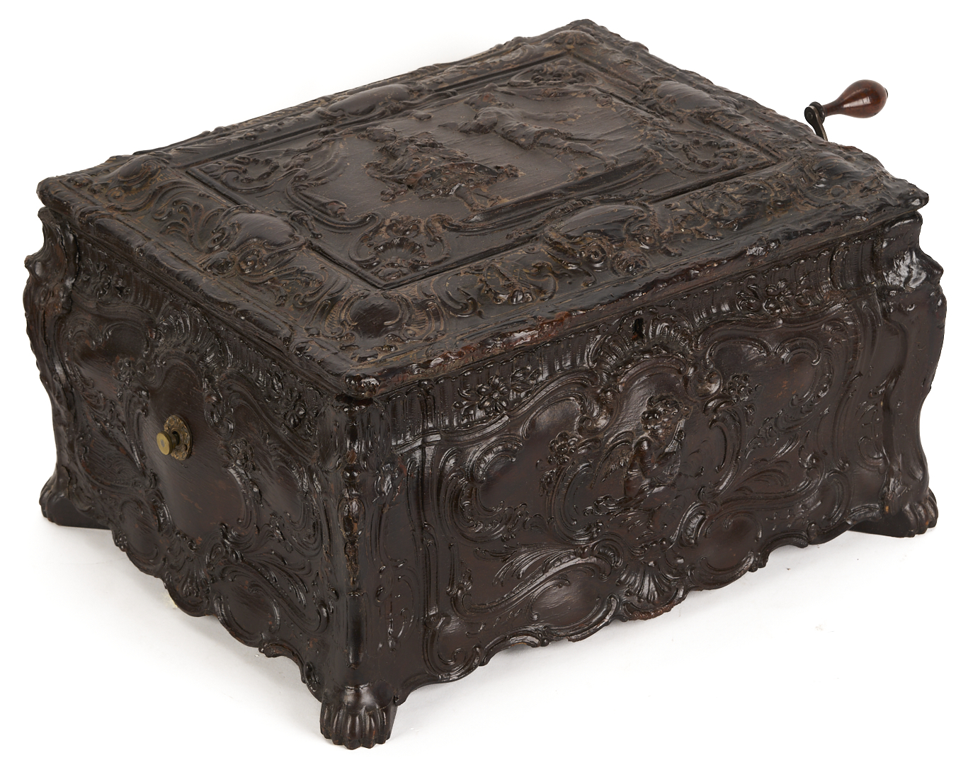 Lot 591: Symphonion Rococo Music Box plus 15 Discs
