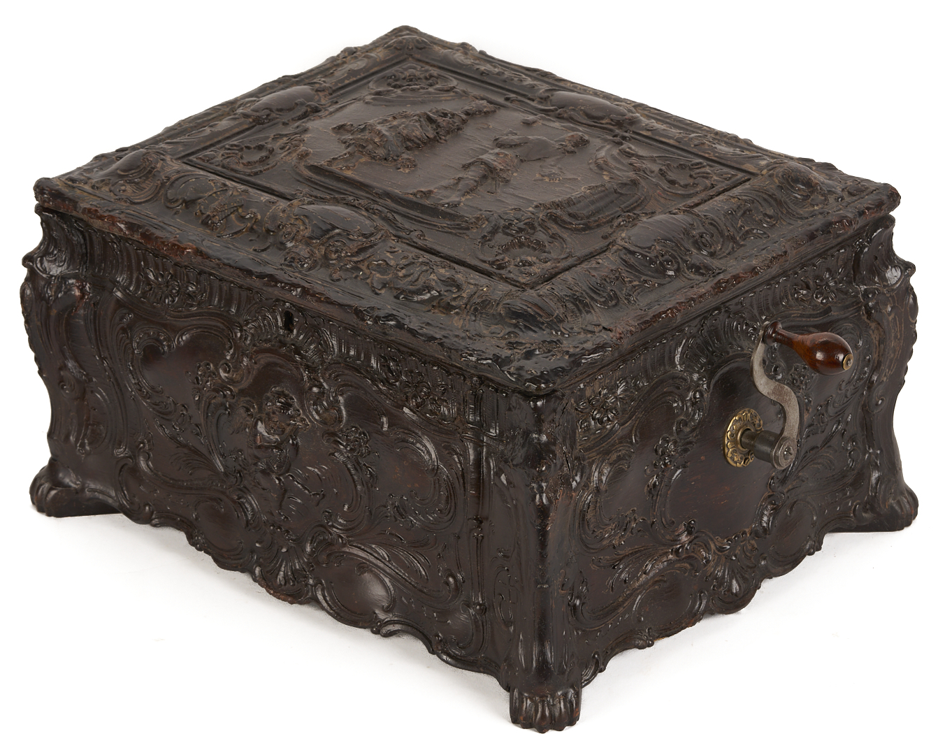 Lot 591: Symphonion Rococo Music Box plus 15 Discs