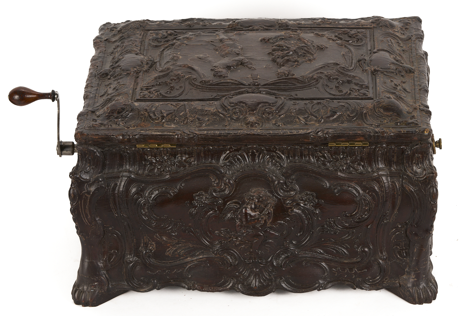 Lot 591: Symphonion Rococo Music Box plus 15 Discs