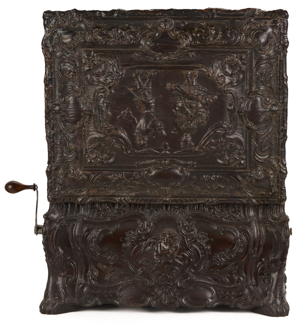Lot 591: Symphonion Rococo Music Box plus 15 Discs