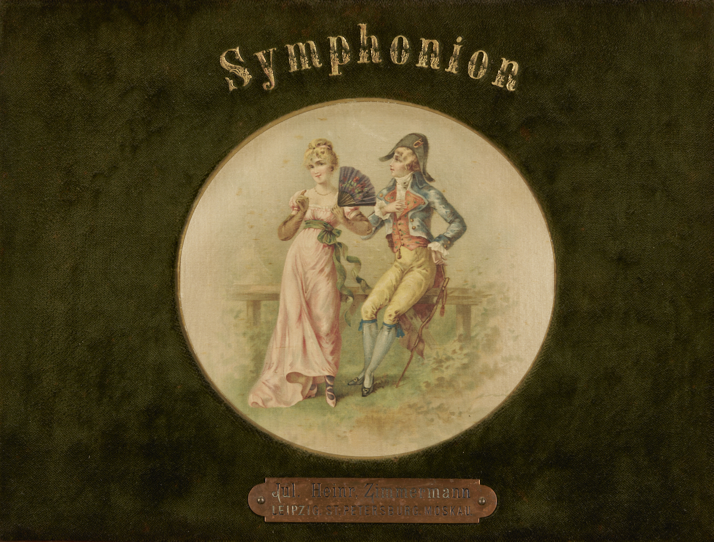 Lot 591: Symphonion Rococo Music Box plus 15 Discs