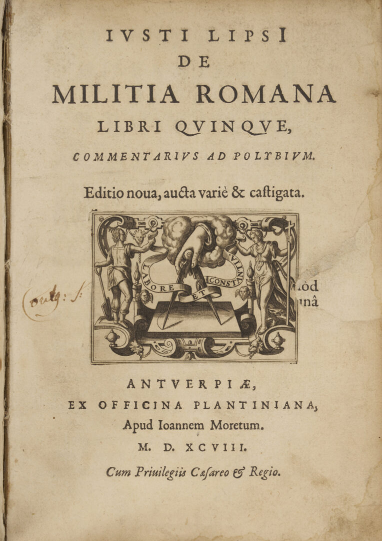 Lot 594: Two Antique Vellum Bound Books; 1708 Biblioteque; plus 1598 Justus Lipsius