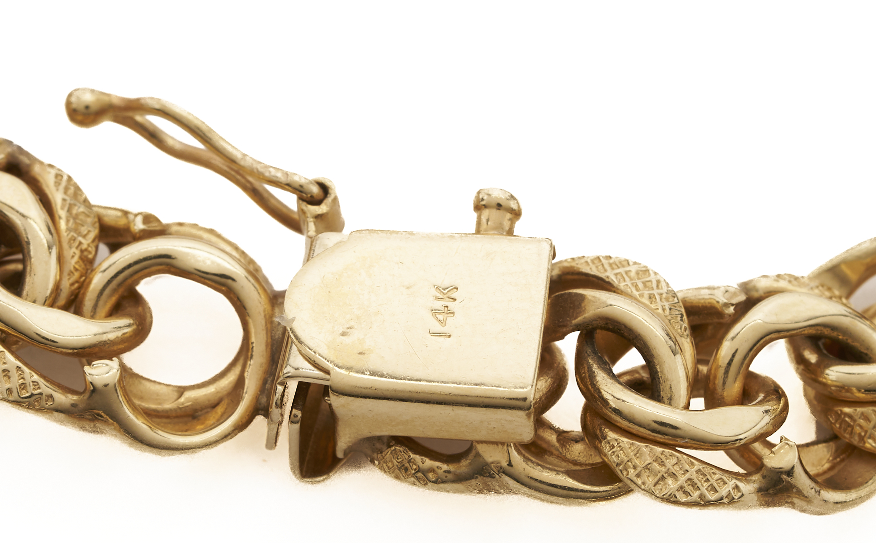 Lot 59: Vintage 14K Disc Charm Bracelet