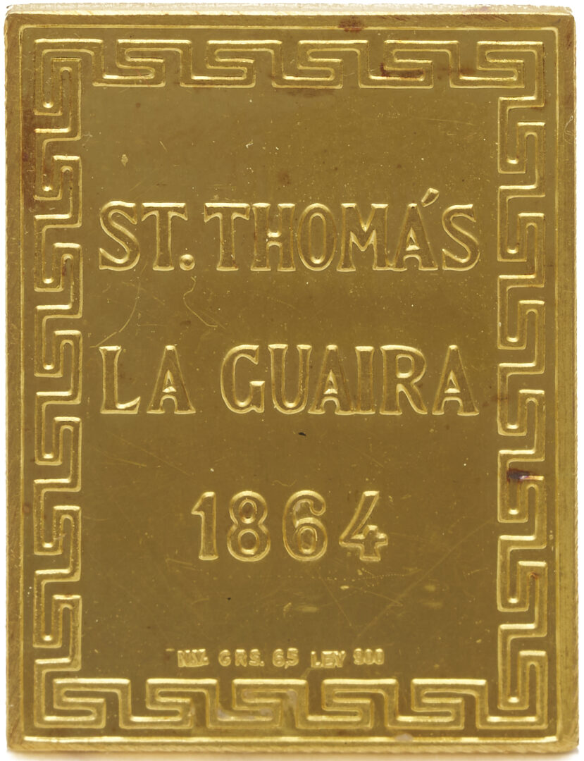 Lot 605: 3 Venezuela 22K Gold Replica Stamps