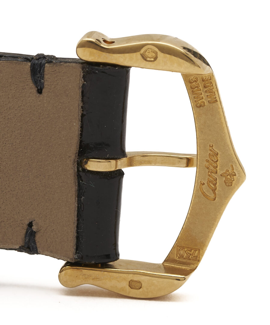 Lot 60: 18K Cartier Tank Louis Wristwatch