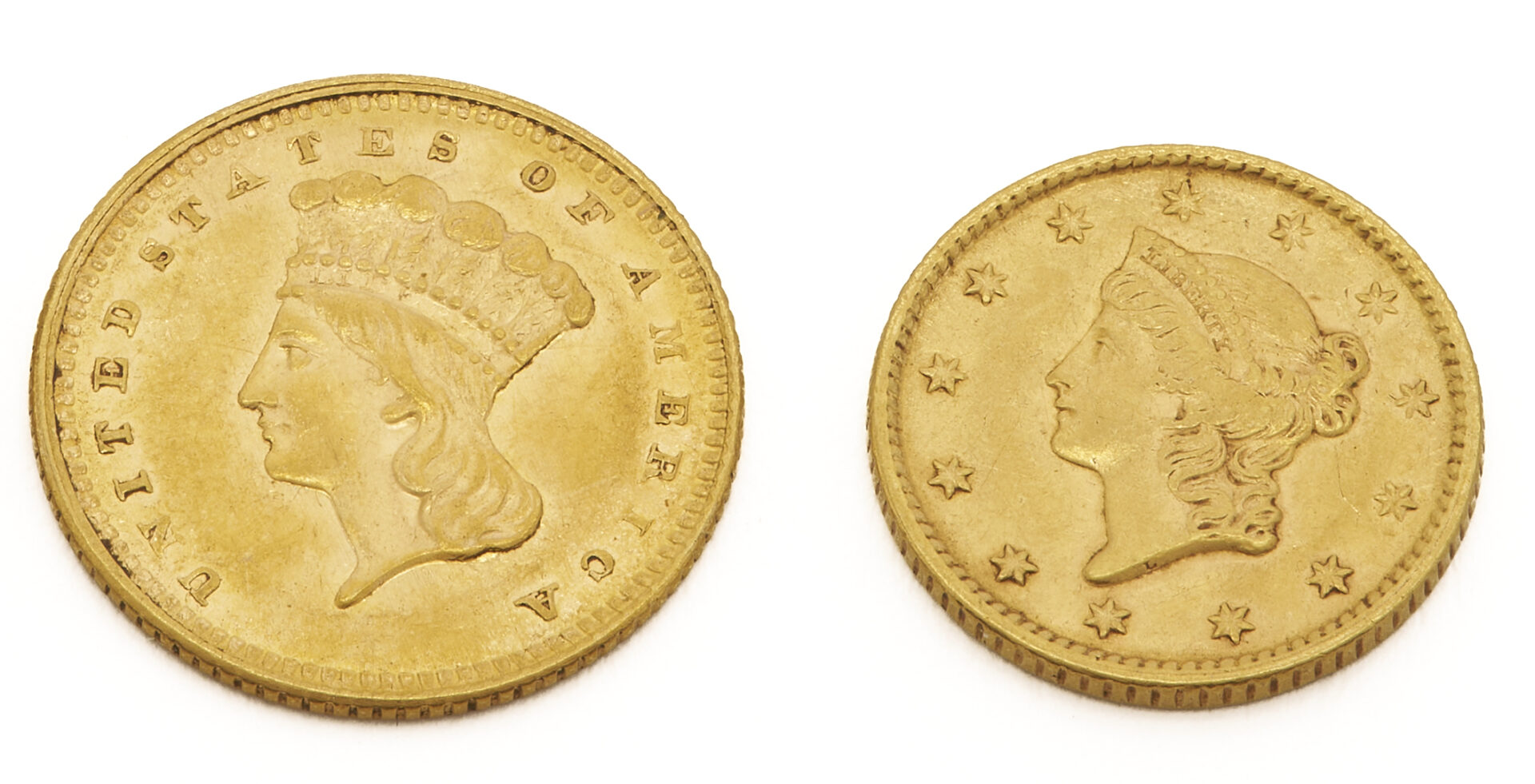 Lot 610: 5 Mexican & United States Gold Coins