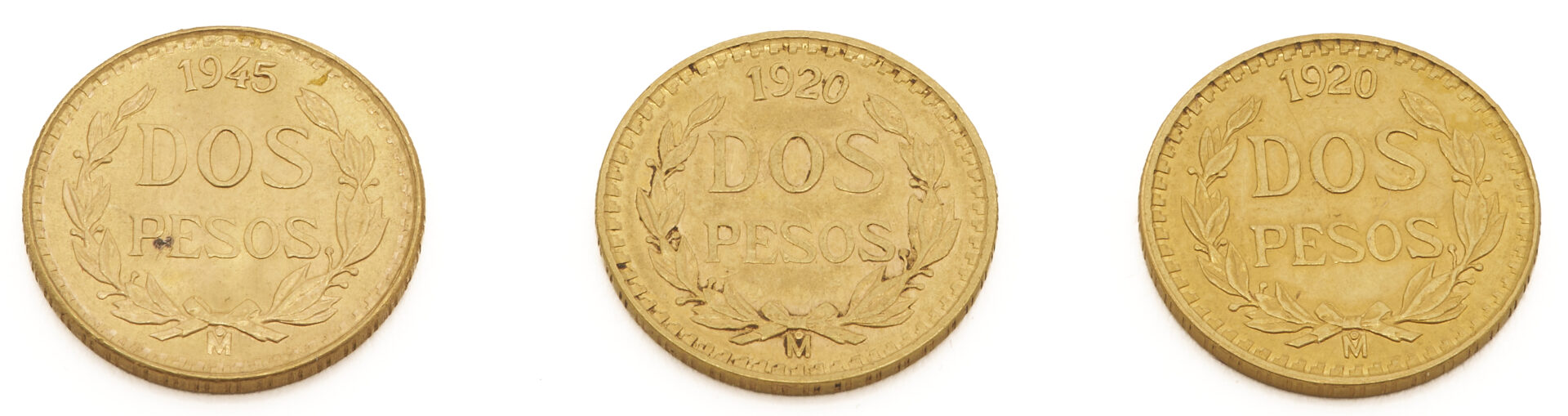 Lot 610: 5 Mexican & United States Gold Coins