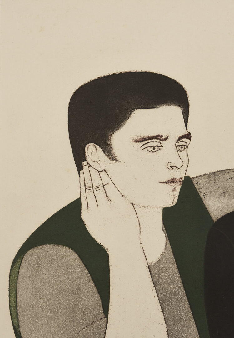 Lot 620: 2 Will Barnet Prints: Peter Grimes from Met. Opera Fine Art & Young Couple