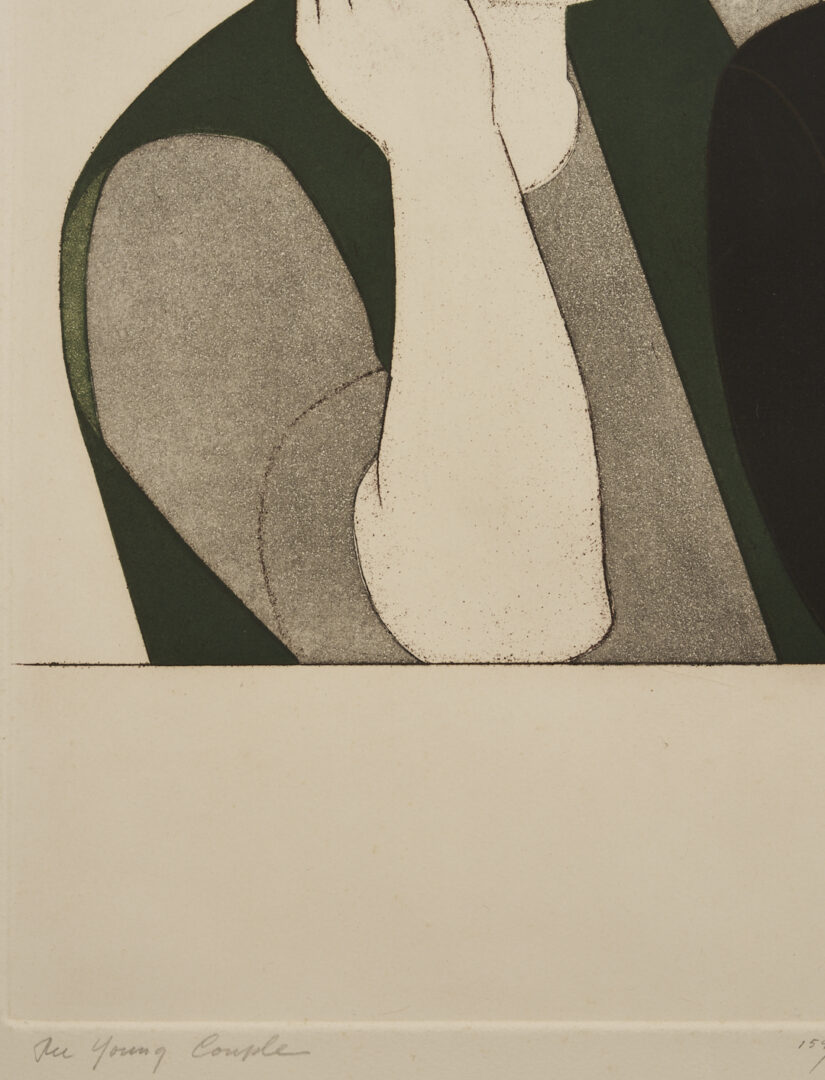Lot 620: 2 Will Barnet Prints: Peter Grimes from Met. Opera Fine Art & Young Couple