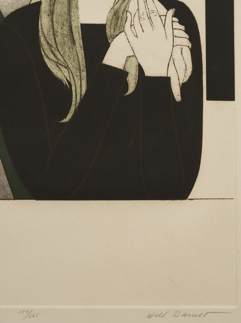 Lot 620: 2 Will Barnet Prints: Peter Grimes from Met. Opera Fine Art & Young Couple