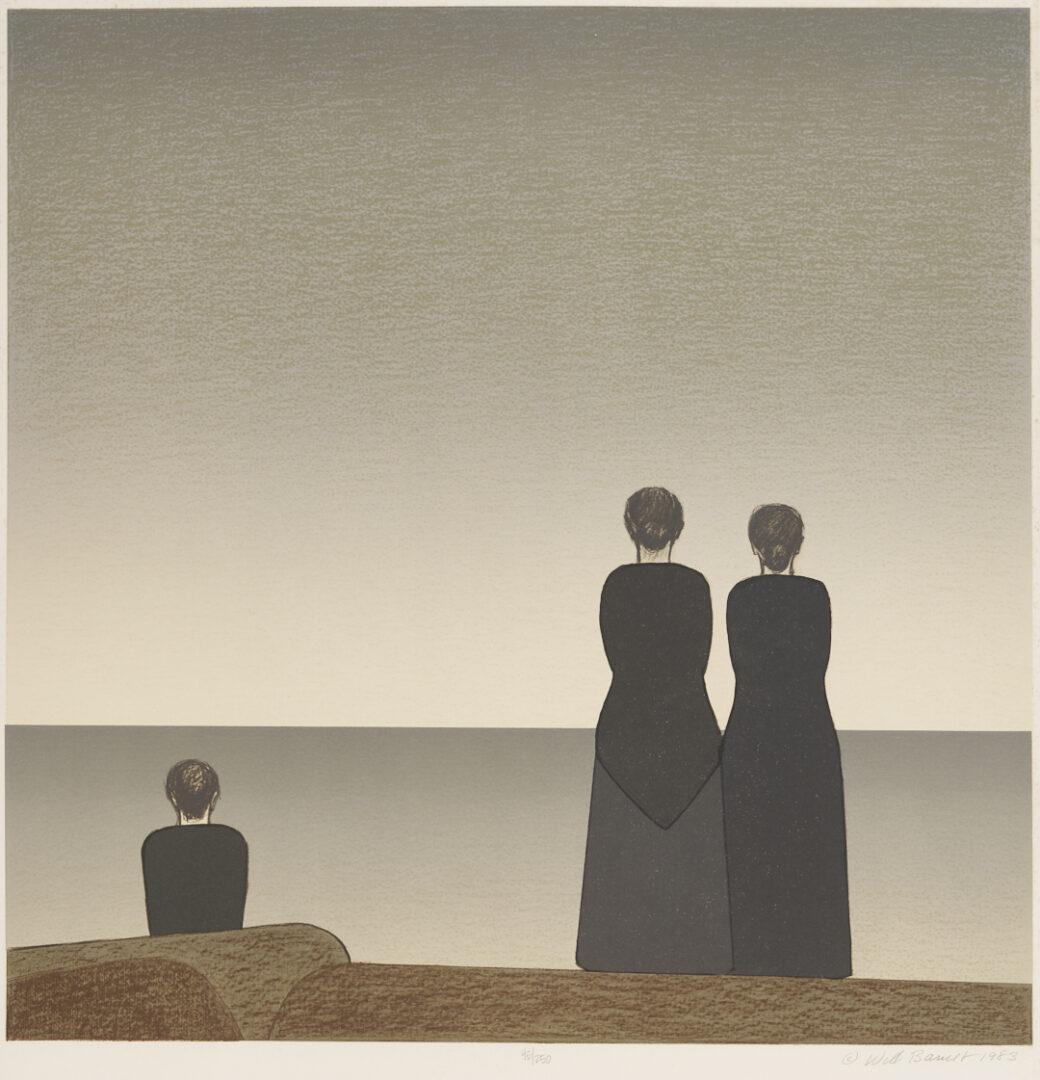 Lot 620: 2 Will Barnet Prints: Peter Grimes from Met. Opera Fine Art & Young Couple