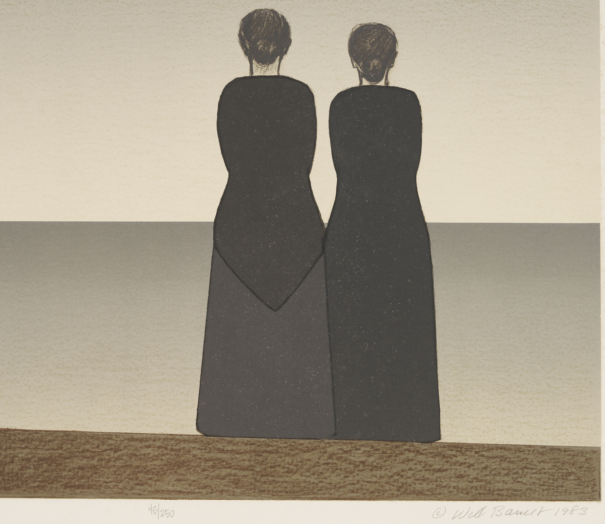 Lot 620: 2 Will Barnet Prints: Peter Grimes from Met. Opera Fine Art & Young Couple