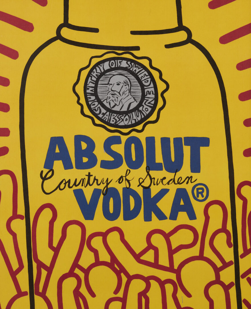 Lot 621: Scarce Keith Haring Absolut Vodka Poster, Absolut Haring, 1986