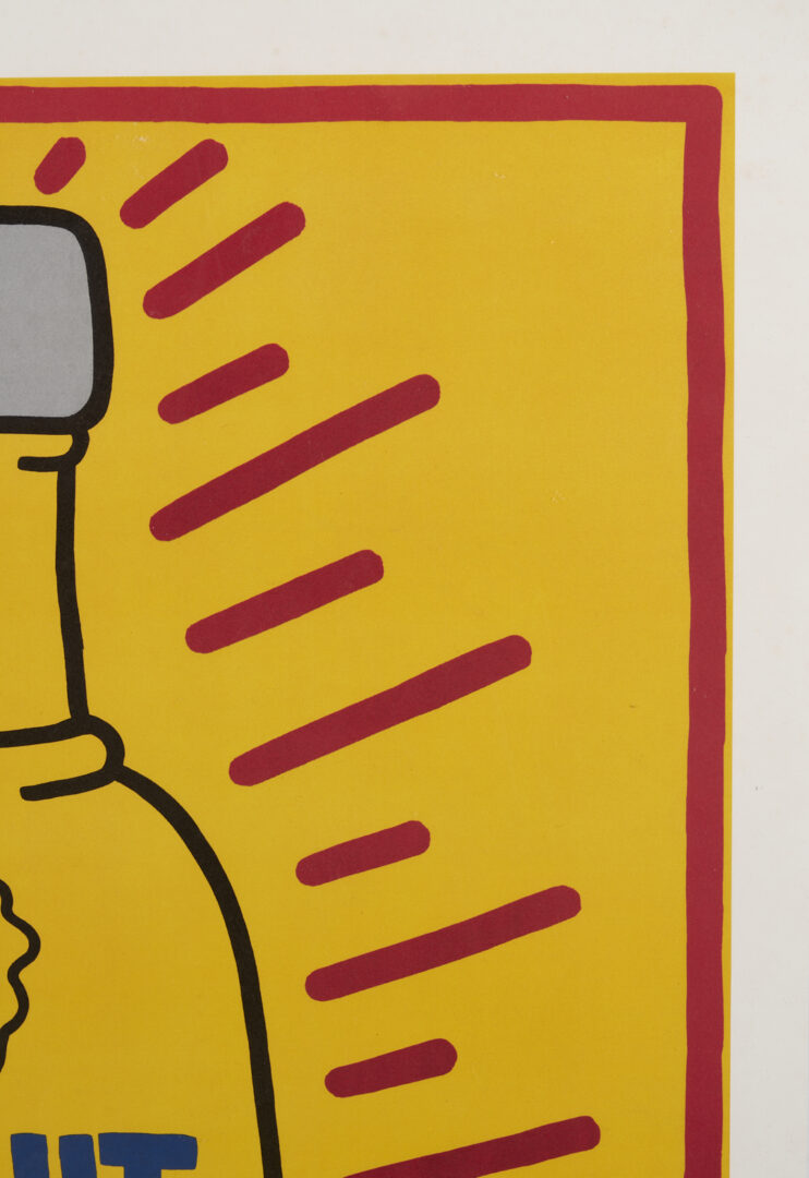 Lot 621: Scarce Keith Haring Absolut Vodka Poster, Absolut Haring, 1986
