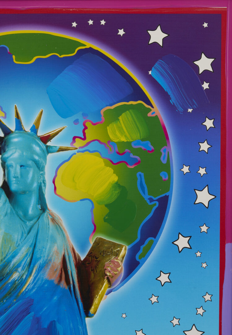 Lot 623: Peter Max Serigraph & Painting, Peace on Earth II