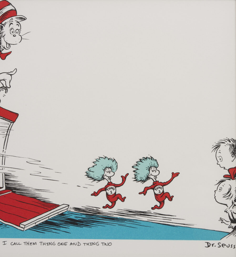 Lot 624: 3 Theodor Geisel / Dr. Seuss Lithographs, Cat In The Hat & Sleep Book