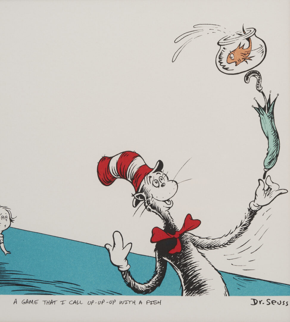 Lot 624: 3 Theodor Geisel / Dr. Seuss Lithographs, Cat In The Hat & Sleep Book