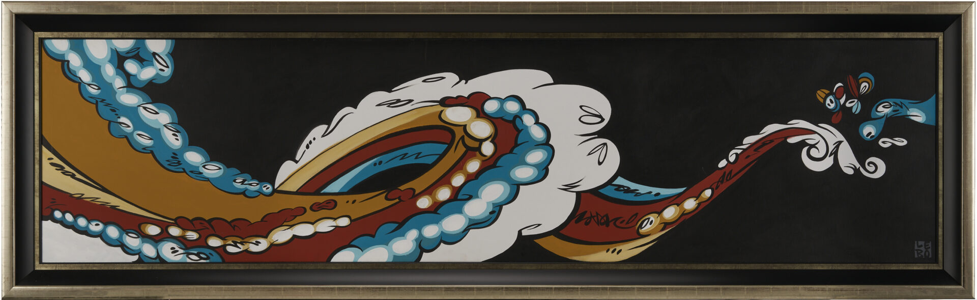 Lot 626: Large LEBO Abstract Painting, The Resurrection & The Light