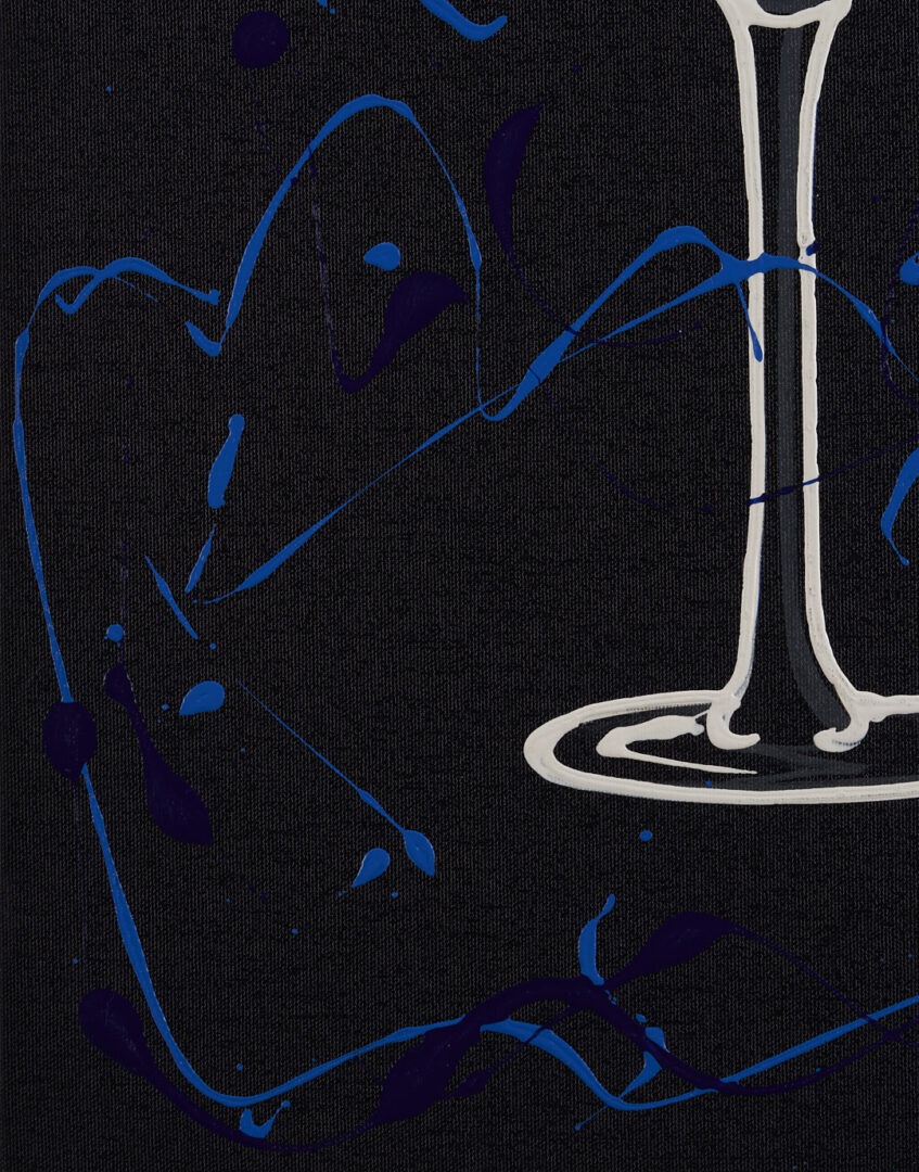 Lot 627: Michael Godard Original Painting, Martini on Black