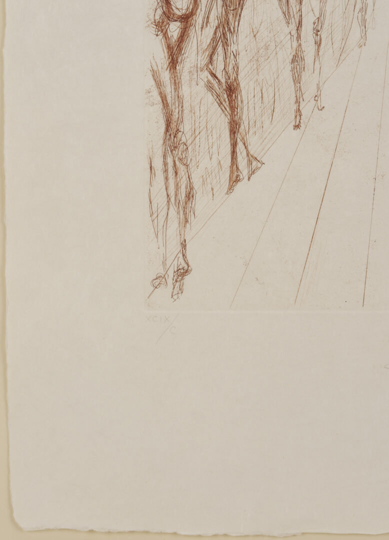 Lot 628: Salvador Dali Signed Etching, Corridor of Katmandu from The Hippies