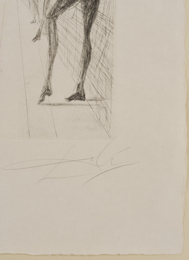 Lot 628: Salvador Dali Signed Etching, Corridor of Katmandu from The Hippies