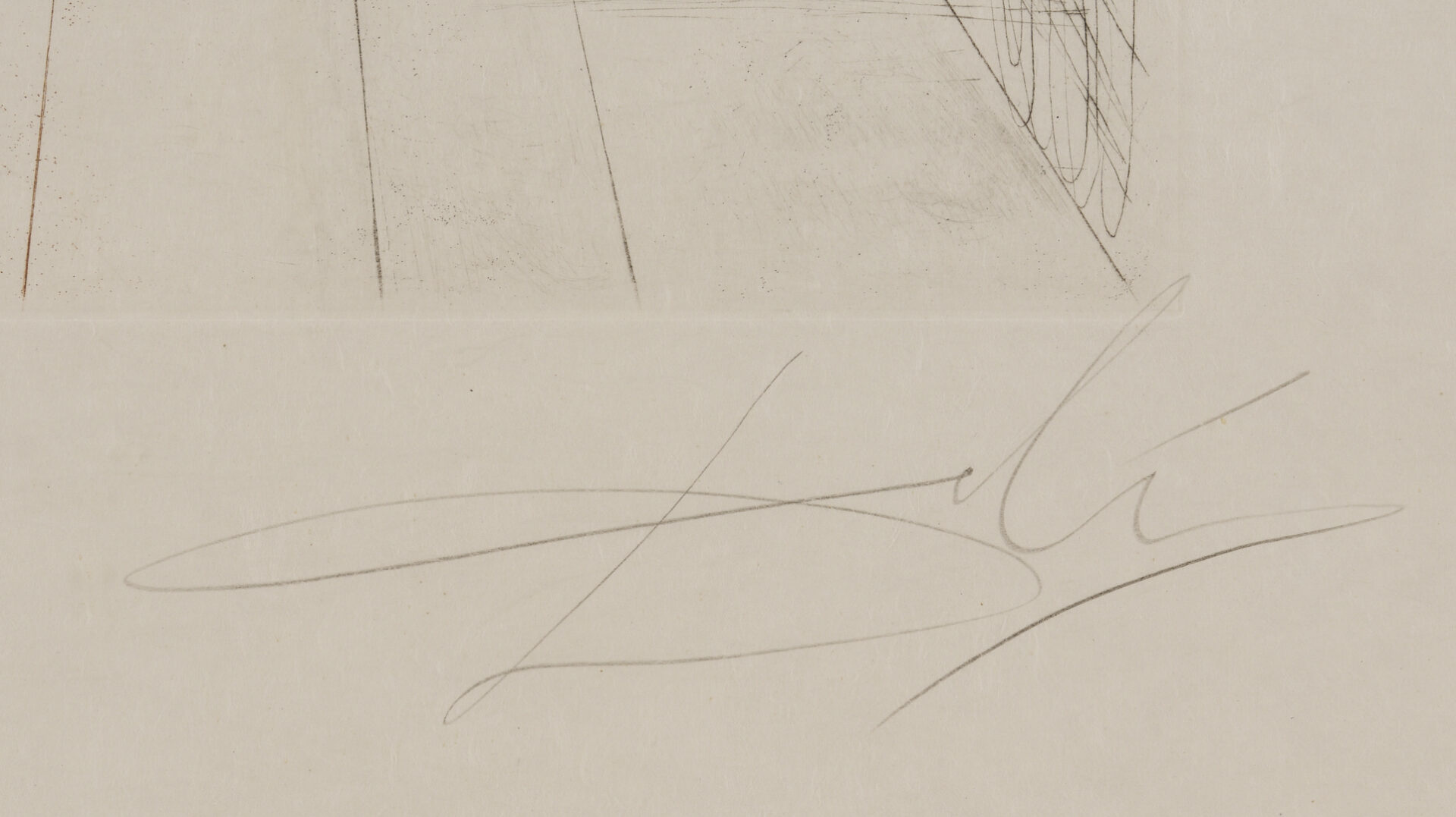 Lot 628: Salvador Dali Signed Etching, Corridor of Katmandu from The Hippies
