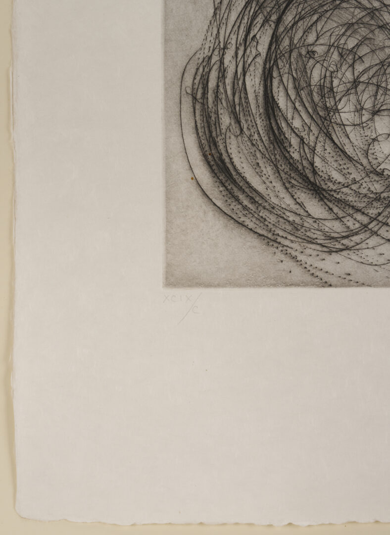 Lot 629: Salvador Dali Signed Etching, Women in the Waves from The Hippies