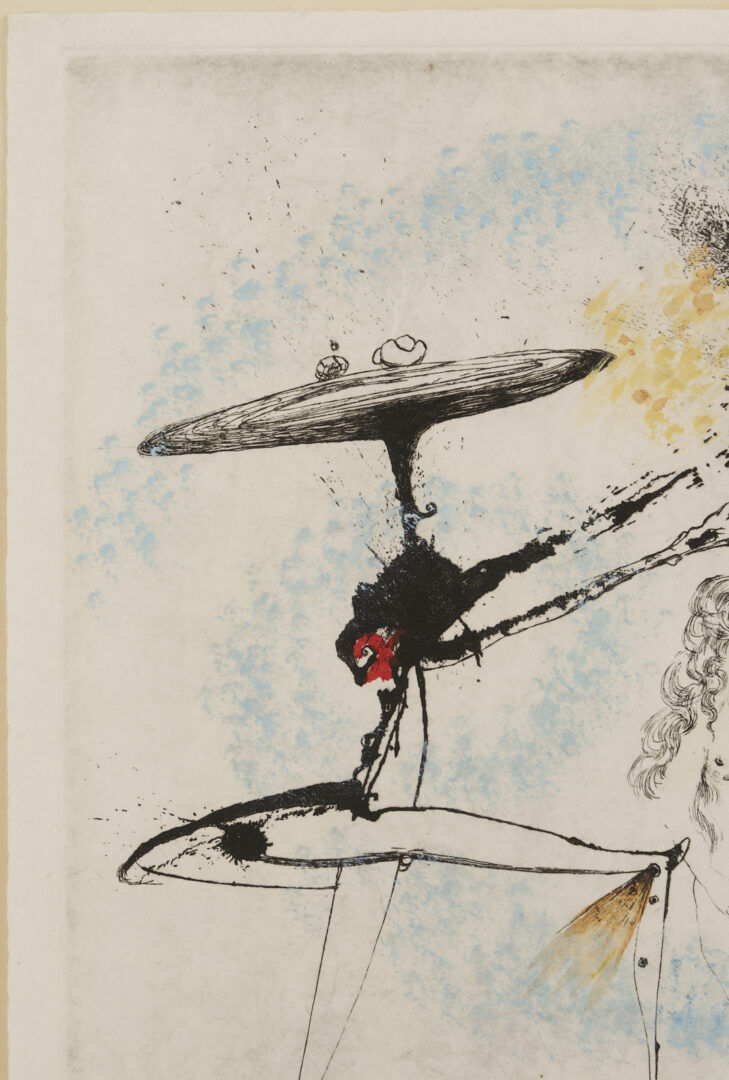 Lot 630: Salvador Dali Signed Etching, Incantation from Le Rois Mages