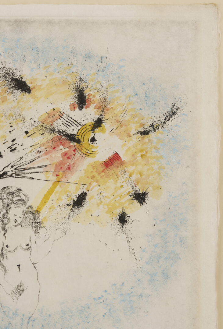 Lot 630: Salvador Dali Signed Etching, Incantation from Le Rois Mages