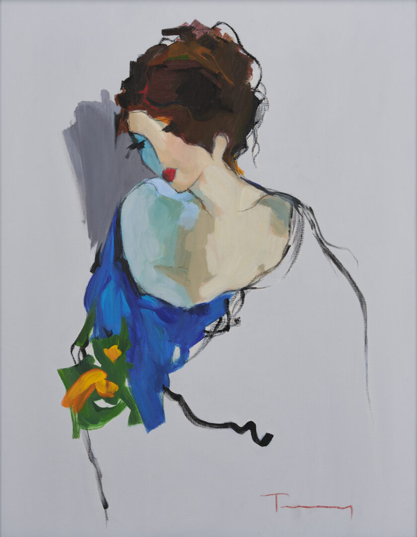 Lot 632: Itzchak Tarkay Original Painting, Inacabado No. 9